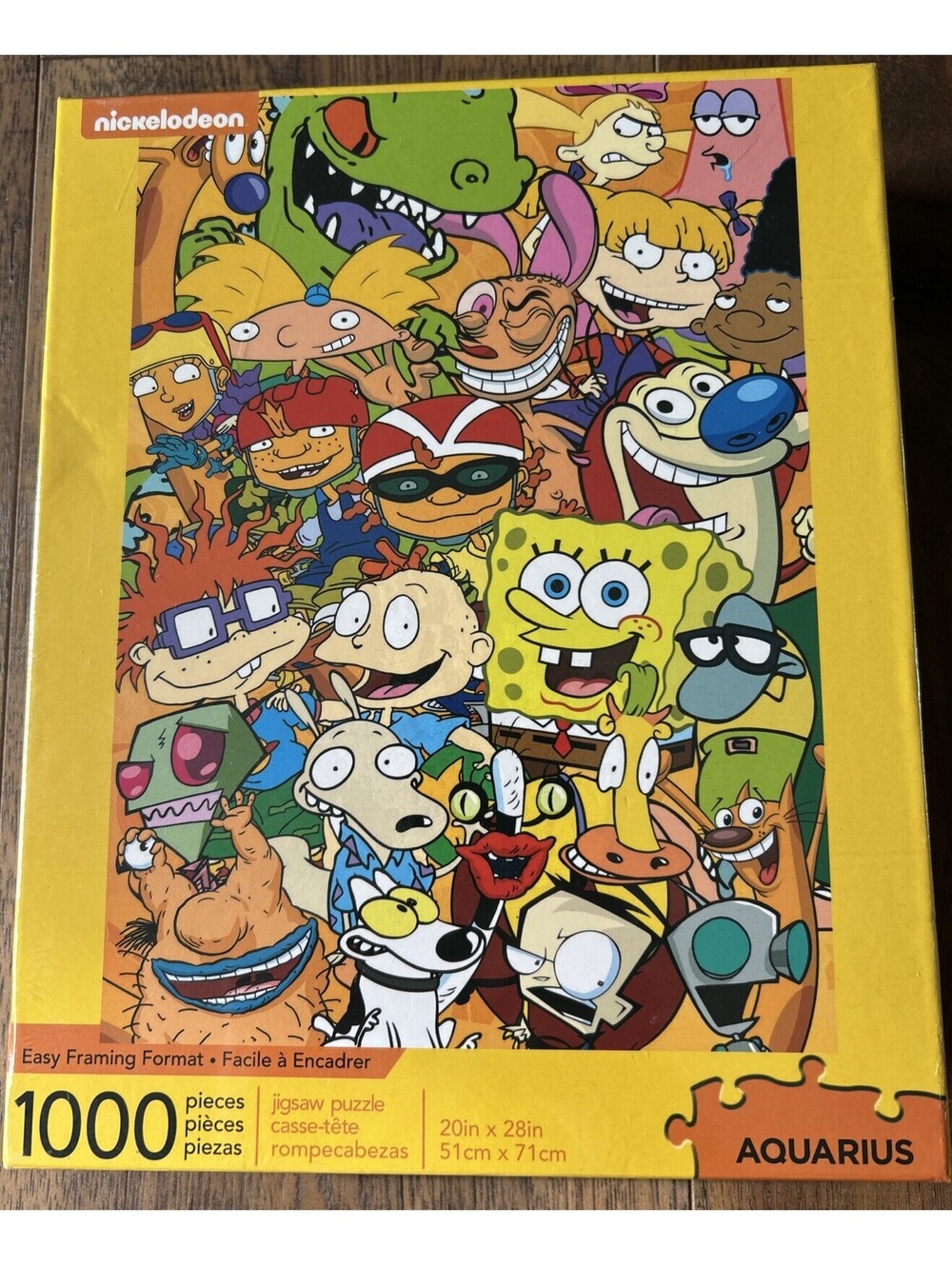 NEW Aquarius Nickelodeon 90s Puzzle 1000 Piece Jigsaw Puzzle SpongeBob Rugrats